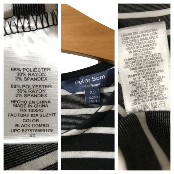 Peter Som for DesigNation B&W Striped Flare Dress - Picture 3 of 3